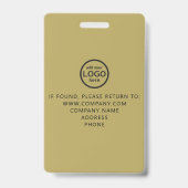 カスタムVIP All Accessイベントバーコードロゴ金ゴールド バッジ (裏面)