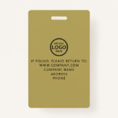 カスタムVIP All Accessイベントバーコードロゴ金ゴールド バッジ (裏面)