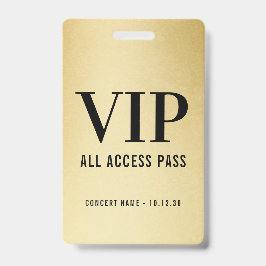 カスタムVIP All Access Concertフェイク金ゴールド バッジ