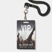 カスタムVIP All Access Pass Concertイベント バッジ (正面（ネックストラップ付）)