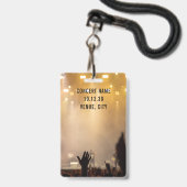 カスタムVIP All Access Pass Concertイベント バッジ (裏面（ネックストラップ付）)