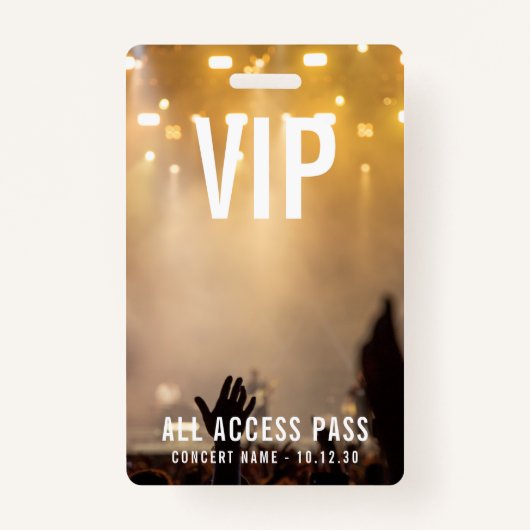 カスタムVIP All Access Pass Concertイベント バッジ (正面)