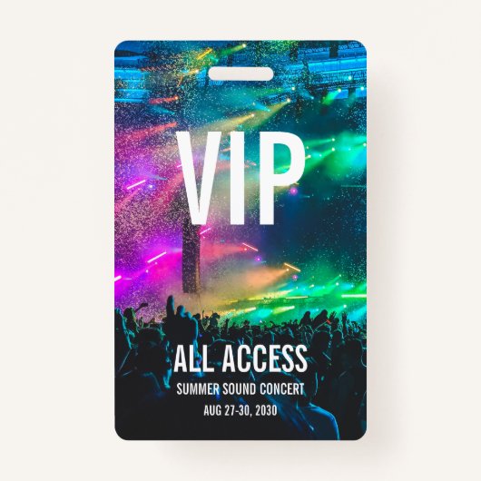 カスタムVIP All Access Pass Concertバッジ バッジ (裏面)