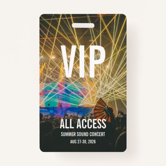 カスタムVIP All Access Pass Concertバッジ バッジ (正面)