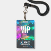 カスタムVIP All Access Pass Concertバッジ バッジ (ストラップ付き裏面)