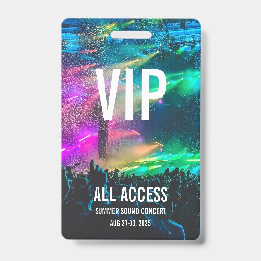 カスタムVIP All Access Pass Concertバッジ バッジ (表面)