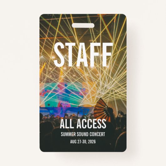 カスタムVIP All Access Pass Concertバッジ バッジ (正面)