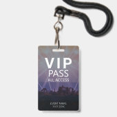 カスタムVIP All Access QRコードイベントバッジ バッジ (正面(ネックストラップ付))