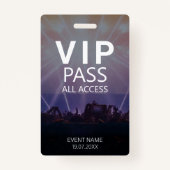 カスタムVIP All Access QRコードイベントバッジ バッジ (正面)