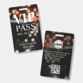 カスタムVIP QRコードイベントぼかし バッジ (正面＆裏面)