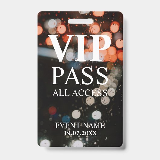 カスタムVIP QRコードイベントぼかし バッジ (正面)