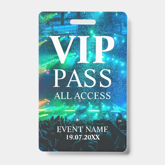 カスタムVIP QRコード イベント コンフェッティ バッジ (正面)
