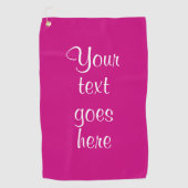 カスタムVivaマゼンタテンプレートタイポグラフィスクリプト ゴルフタオル (正面)