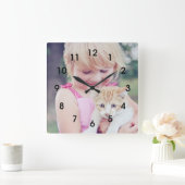 カスタムWall Clock （自分の写真を追加） スクエア壁時計 (ホーム)
