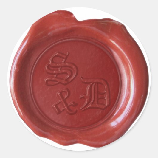 カスタムWAX SEAL - Diane - S&D - Blood Red ラウンドシール (正面)