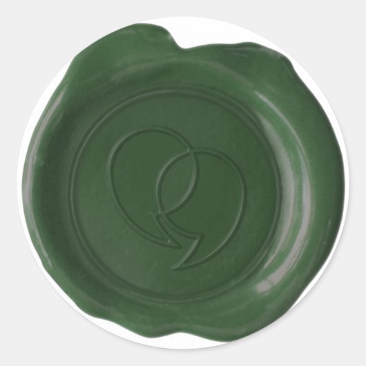 カスタムWAX SEAL - Lauren Logo - Flat Dk Green ラウンドシール (正面)