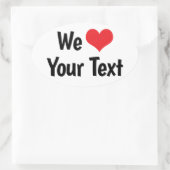 カスタムWe Loveステッカー 楕円形シール (バッグ)