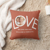 カスタムWe love Youパパ写真 クッション (ブランケット)