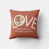 カスタムWe love Youパパ写真 クッション (裏面)