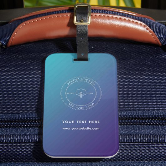 カスタムWebサイトアドレスロゴ荷物タグ ラゲッジタグ (正面インサイチュ2)