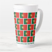 カスタムWELCOMEホスピタリティポルトガル国旗 カフェラテマグ (右アングル)