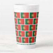 カスタムWELCOMEホスピタリティポルトガル国旗 カフェラテマグ (正面)