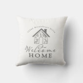 カスタムWelcome Home Address New Home クッション (裏面)