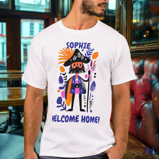 カスタムWelcome Home PirateグラフィックTシャツ Tシャツ