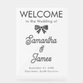 カスタムWelcome - Script & Serif Name Sign アクリルサイン (正面)