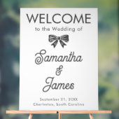 カスタムWelcome - Script & Serif Name Sign アクリルサイン (ニュートラル)