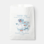 カスタムWhale Boy Baby Shower Guest Thank You フェイバーバッグ (正面)