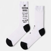 カスタムWHITE All Overプリントメンズプレミアムソックス ソックス (左)