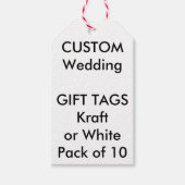 カスタムWHITE Giftラベル(10), RED & WHITE Twine ギフトタグ (正面)