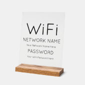 カスタムWi-Fi詳細アクリルサイン アクリルサイン (傾斜)