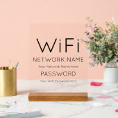 カスタムWi-Fi詳細アクリルサイン アクリルサイン (ウェディング)