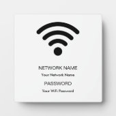 カスタムWiFiネットワークとパスワードの署名 フォトプラーク (正面)