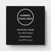 カスタムWiFiネットワークとパスワードブラック フォトプラーク (正面)