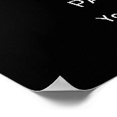 カスタムWiFiネットワークとパスワードブラック ポスター (角)