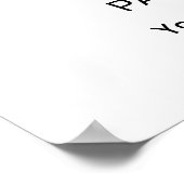 カスタムWiFiネットワークとパスワードホワイト ポスター (角)