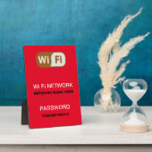 カスタムWiFiネットワークパスワード情報の赤い色 フォトプラーク (側面)