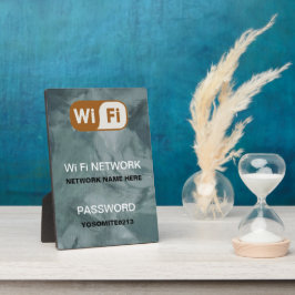 カスタムWiFiネットワークパスワード情報ブルーストーン フォトプラーク