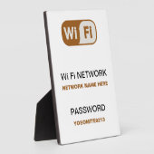 カスタムWiFiネットワークパスワード情報ホワイトプラーク フォトプラーク (側面)