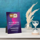 カスタムWiFiネットワークパスワード情報レインボーカラー フォトプラーク (側面)