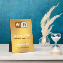 カスタムWiFiネットワークパスワード情報 ゴールドカラー