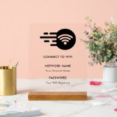 カスタムWiFiネットワーク接続ホワモダンイト アクリルサイン (ウェディング)