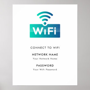 カスタムWiFiネットワーク接続ホワモダンイト ポスター