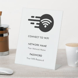カスタムWiFiネットワーク接続ホワモダンイト 台座サイン