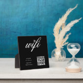 カスタムWiFiネットワークQRコードブラック フォトプラーク (インサイチュ)