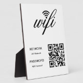 カスタムWiFiネットワークQRコードホワイト フォトプラーク (側面)