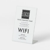 カスタムWiFi台座サイン - ビジネス ロゴ 台座サイン (正面)